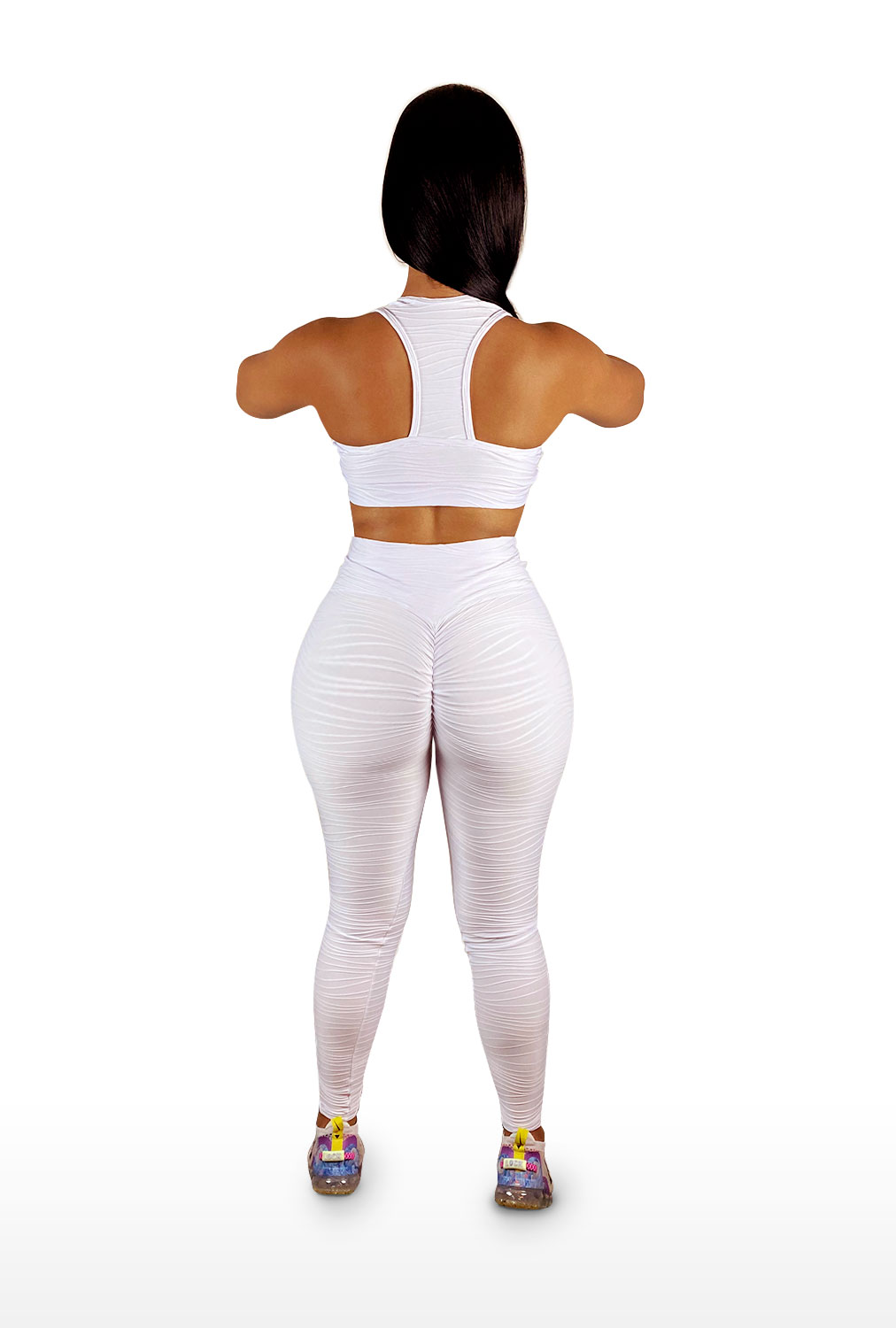 Scrunch Booty 3D Colombian Leggings / White **Push Ups** - Belamia Boutique